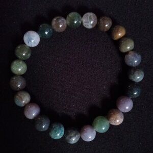 Earth Stone Bracelet 6.5" before stretch